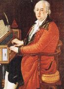 Johann Wolfgang von Goethe court composer in st petersburg and vienna playing the clavichord oil on canvas
